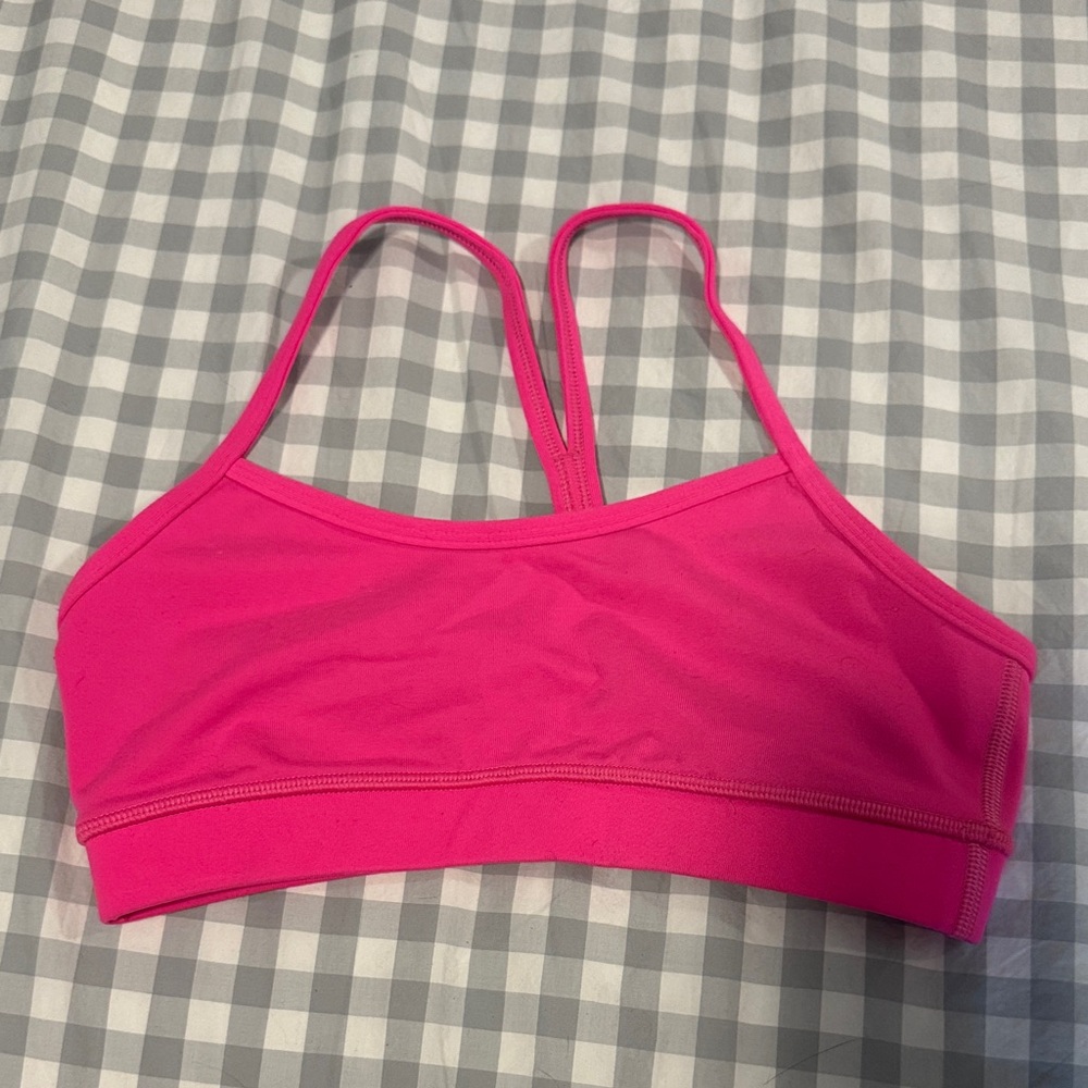 Lululemon Flow Y Bra, Hot Pink, Size 4